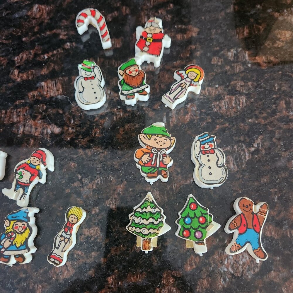 Vintage Larry Warren Felt Santas Calendar Christmas Advent w 24 Plastic Pieces - Picture 8 of 10